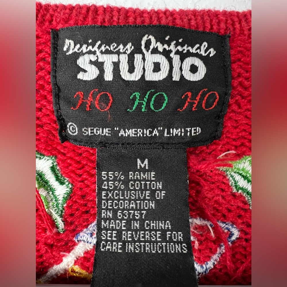 Designers Original Studio Christmas Holiday Sweater Cardigan - Picture 3 of 15